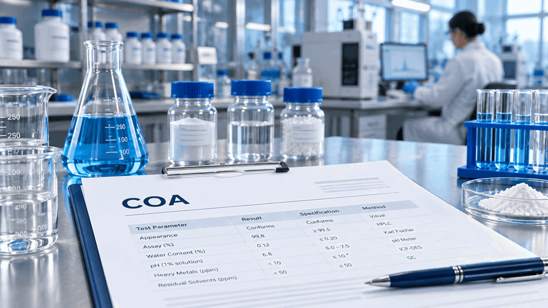 آنالیز مواد شیمیایی (COA) چیست؟ راهنمای خواندن آنالیز مواد شیمیایی
